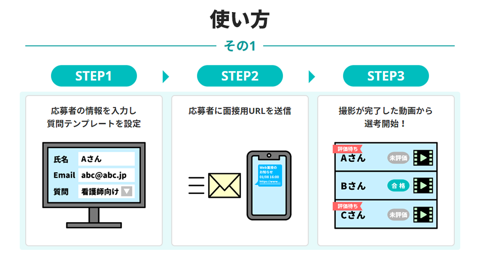 動画選考ツール使い方 動画選考ツール使い方